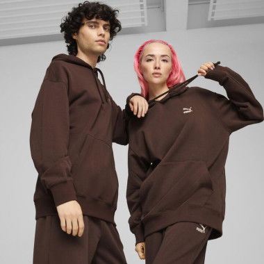 BETTER CLASSICS Unisex Hoodie in Espresso Brown, Size Small, Cotton by PUMA