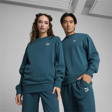 BETTER CLASSICS Unisex Relaxed Sweatshirt in Cold Green, Size Small, Cotton by PUMA