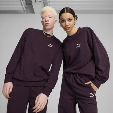 BETTER CLASSICS Unisex Relaxed Sweatshirt in Midnight Plum, Size 2XL, Cotton by PUMA