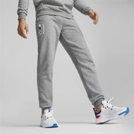 Detailed information about the product BMW M Motorsport ESS Men's Fleece Pants in Medium Gray Heather, Size 2XL, Cotton by PUMA