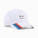 BMW M MOTORSPORT Fan Series Baseball Cap in White, Polyester by PUMA. Available at Puma for $40.00
