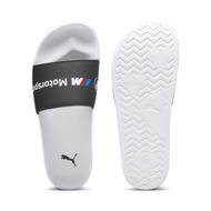 Detailed information about the product BMW M Motorsport Logo Leadcat 2.0 Motorsport Slides in Black/White, Size 13, Synthetic by PUMA