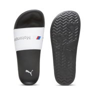 Detailed information about the product BMW M Motorsport Logo Leadcat 2.0 Motorsport Slides in White/Black, Size 14, Synthetic by PUMA