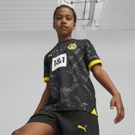 Detailed information about the product Borussia Dortmund 23/24 Kids Away Jersey Shirt in Black/Cyber Yellow, Size 6, Polyester by PUMA