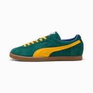 Detailed information about the product Brasil Sneakers Unisex in Dark Myrtle/Tangerine, Size 5 by PUMA Shoes