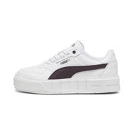 Detailed information about the product Cali Court Leather Women's Sneakers in White/Midnight Plum, Size 5.5 by PUMA