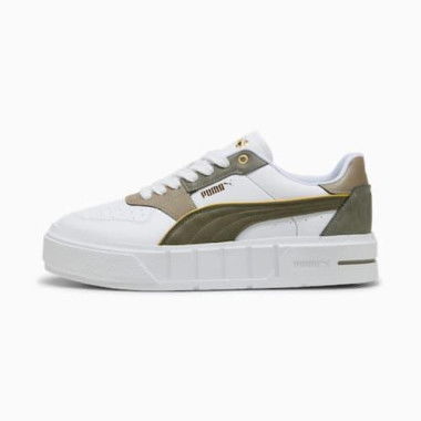 Cali Court Luxe Women's Sneakers in White/Loden Green, Size 11, Textile by PUMA Shoes