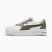 Cali Court Luxe Women's Sneakers in White/Loden Green, Size 11, Textile by PUMA Shoes. Available at Puma for $75.00
