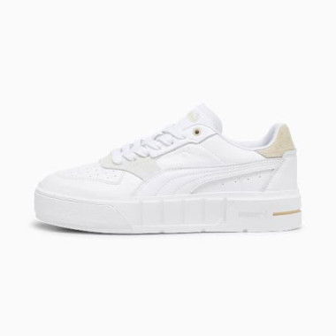 Cali Court Match Sneakers Women in White/Granola, Size 6, Textile by PUMA