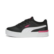 Detailed information about the product Carina 2.0 Sneakers Kids in Black/White/Glowing Pink, Size 1 by PUMA Shoes