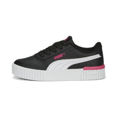 Carina 2.0 Sneakers Kids in Black/White/Glowing Pink, Size 12 by PUMA Shoes