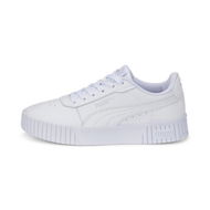 Detailed information about the product Carina 2.0 Sneakers Youth in White/Silver, Size 4 by PUMA Shoes