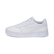 Detailed information about the product Carina 2.0 Sneakers Youth in White/Silver, Size 6.5 by PUMA Shoes