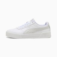 Detailed information about the product Carina Leather Women's Sneakers in White/Feather Gray, Size 6.5, Textile by PUMA Shoes