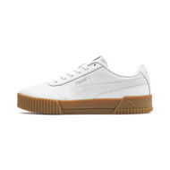 Detailed information about the product Carina Leather Women's Sneakers in White/Gum, Size 6, Textile by PUMA Shoes