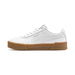 Carina Leather Women's Sneakers in White/Gum, Size 6, Textile by PUMA Shoes. Available at Puma for $55.00