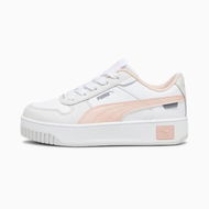 Detailed information about the product Carina Street Sneakers Kids in White/Rose Dust/Feather Gray, Size 2, Textile by PUMA Shoes