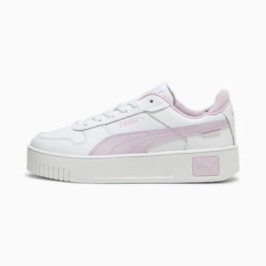 Carina Street Sneakers Youth in White/Grape Mist, Size 6 by PUMA Shoes