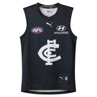 Detailed information about the product Carlton Football Club 2024 Menâ€™s Replica HOME Guernsey Shirt in Dark Navy/White/Cfc, Size XL by PUMA