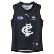 Detailed information about the product Carlton Football Club 2024 Replica HOME Kids Guernsey in Dark Navy/White/Cfc, Size 2T by PUMA