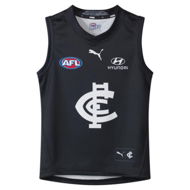 Detailed information about the product Carlton Football Club 2024 Replica HOME Kids Guernsey in Dark Navy/White/Cfc, Size 4T by PUMA