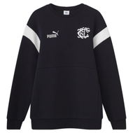 Detailed information about the product Carlton Football Club 2024 Unisex Heritage Crew Top in Dark Navy/White/Cfc, Size Medium, Cotton/Polyester by PUMA