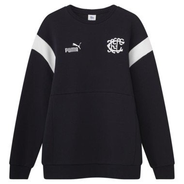 Carlton Football Club 2024 Unisex Heritage Crew Top in Dark Navy/White/Cfc, Size Small, Cotton/Polyester by PUMA