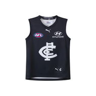 Detailed information about the product Carlton Football Club 2025 Infant Replica Home Guernsey in Dark Navy/White/Cfc, Size 12M by PUMA