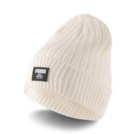 Detailed information about the product Classic Ribbed Beanie in Ivory Glow, Acrylic by PUMA