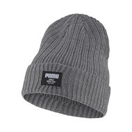 Detailed information about the product Classic Ribbed Beanie in Medium Gray Heather, Acrylic by PUMA
