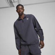 Detailed information about the product CLASSICS Men's Woven Relaxed Crew Top in Galactic Gray, Size Medium, Nylon by PUMA