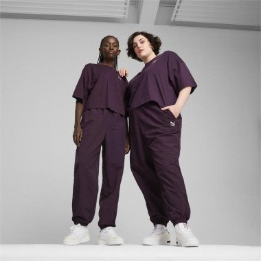 CLASSICS Relaxed Women's Sweatpants in Midnight Plum, Size XL, Nylon by PUMA