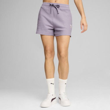 CLASSICS Ribbed Shorts Women in Pale Plum, Size XS, Cotton by PUMA