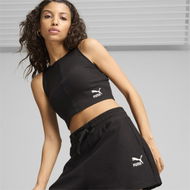 Detailed information about the product CLASSICS Ribbed Women's Crop Top in Black, Size Large, Cotton/Polyester/Elastane by PUMA