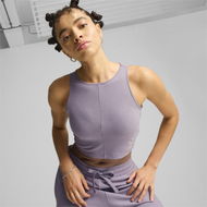 Detailed information about the product CLASSICS Ribbed Women's Crop Top in Pale Plum, Size Large, Cotton/Polyester/Elastane by PUMA