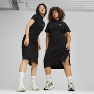 Detailed information about the product CLASSICS Women's Ribbed Dress in Black, Size Small, Cotton/Polyester/Elastane by PUMA