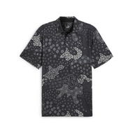 Detailed information about the product CLOUDSPUN Bloom Camo Men's Golf Polo Top in Black, Size Medium, Polyester/Elastane by PUMA