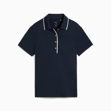 CLOUDSPUN Bridges Short Sleeve Golf Polo Women Top in Deep Navy, Size Medium by PUMA