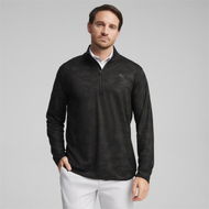 Detailed information about the product Cloudspun Camo Men's Golf 1/4 Zip Pullover Shirt in Black, Size Medium, Polyester/Elastane by PUMA