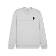 Detailed information about the product Cloudspun Patch Men's Crewneck Top in Ash Gray Heather, Size Small, Polyester/Elastane by PUMA