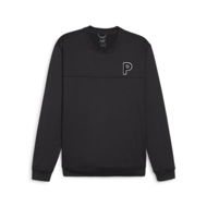 Detailed information about the product Cloudspun Patch Men's Crewneck Top in Black Heather, Size 2XL, Polyester/Elastane by PUMA