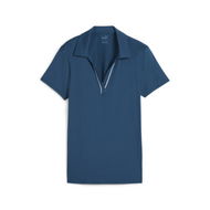 Detailed information about the product Cloudspun Piped Short Sleeved Women's Golf Polo Top in Ocean Tropic, Size XS, Polyester/Elastane by PUMA