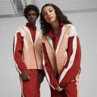 Detailed information about the product CLUB DE COURSE Unisex Track Jacket in Deeva Peach/Mars Red, Size Large, Polyester by PUMA