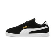 Detailed information about the product Club II Suede Sneakers Unisex in Black/White/Gold, Size 4.5 by PUMA