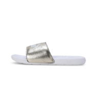 Detailed information about the product Cool Cat 2.0 Metallic Shine Unisex Sandals in Gold/Silver/White, Size 6, Synthetic by PUMA