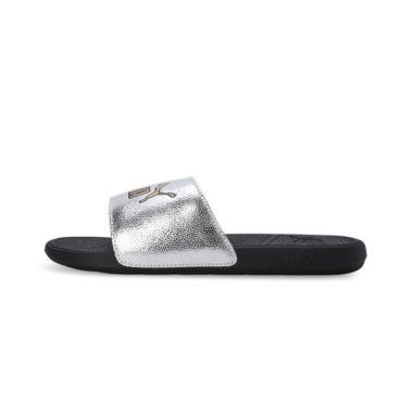 Cool Cat 2.0 Metallic Shine Unisex Sandals in Silver/Gold/Black, Size 8, Synthetic by PUMA