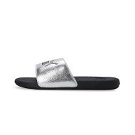 Detailed information about the product Cool Cat 2.0 Metallic Shine Unisex Sandals in Silver/Gold/Black, Size 9, Synthetic by PUMA