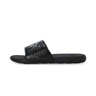Detailed information about the product Cool Cat 2.0 Superlogo Unisex Sandals in Black/Smokey Gray, Size 8, Synthetic by PUMA Shoes