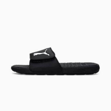 Cool Cat Sport Men's Slides in Black/White, Size 13, Synthetic by PUMA