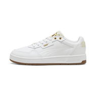 Detailed information about the product Court Classic Lux Unisex Sneakers in White/Alpine Snow/Gold, Size 10, Textile by PUMA